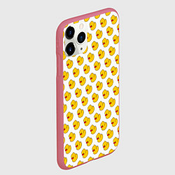 Чехол iPhone 11 Pro матовый Ути белый, цвет: 3D-малиновый — фото 2