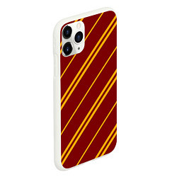 Чехол iPhone 11 Pro матовый Золотые полосы, цвет: 3D-белый — фото 2