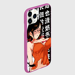 Чехол iPhone 11 Pro матовый Цубаса Ханэкава - monogatari series, цвет: 3D-фиолетовый — фото 2