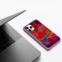 Чехол iPhone 11 Pro матовый Colored smoke, цвет: 3D-фиолетовый — фото 2