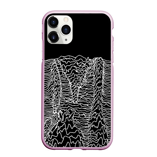 Чехол iPhone 11 Pro матовый Чёрно-белый объёмный растр / 3D-Розовый – фото 1