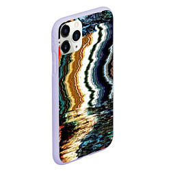 Чехол iPhone 11 Pro матовый Glitch pattern - fashion trend, цвет: 3D-светло-сиреневый — фото 2