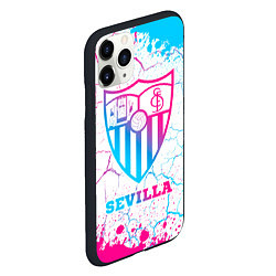 Чехол iPhone 11 Pro матовый Sevilla FC Neon Gradient, цвет: 3D-черный — фото 2