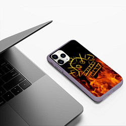 Чехол iPhone 11 Pro матовый ARCANE League Of Legends огонь, цвет: 3D-серый — фото 2