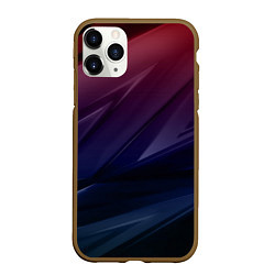 Чехол iPhone 11 Pro матовый Geometry violet dark, цвет: 3D-коричневый