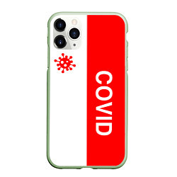 Чехол iPhone 11 Pro матовый COVID - ВИРУС, цвет: 3D-салатовый