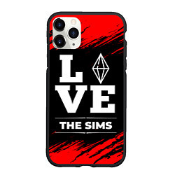 Чехол iPhone 11 Pro матовый The Sims Love Классика, цвет: 3D-черный