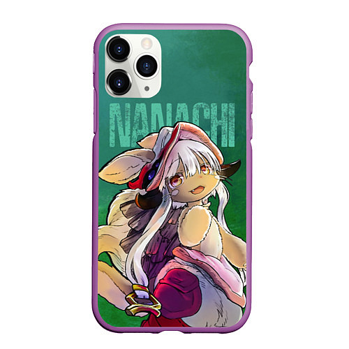 Чехол iPhone 11 Pro матовый Made in Abyss аниме Наначи / 3D-Фиолетовый – фото 1