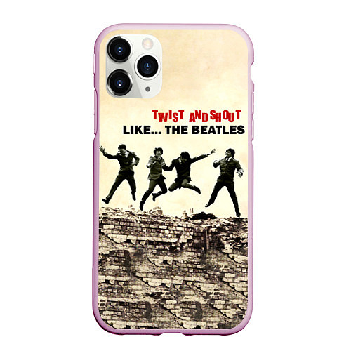 Чехол iPhone 11 Pro матовый Twist and Shout - The Beatles / 3D-Розовый – фото 1