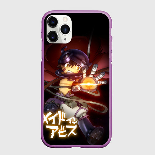 Чехол iPhone 11 Pro матовый Рег из аниме Made in Abyss / 3D-Фиолетовый – фото 1