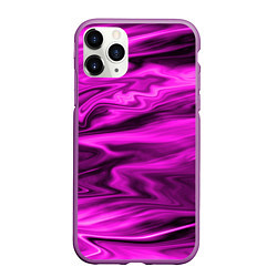 Чехол iPhone 11 Pro матовый Розово-пурпурный закат, цвет: 3D-фиолетовый