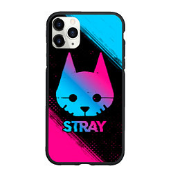 Чехол iPhone 11 Pro матовый Stray - Neon Gradient, цвет: 3D-черный