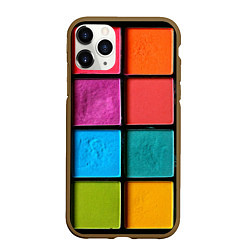 Чехол iPhone 11 Pro матовый Абстрактный набор красок-паттернов