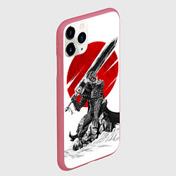 Чехол iPhone 11 Pro матовый Гатс Черный мечник, цвет: 3D-малиновый — фото 2