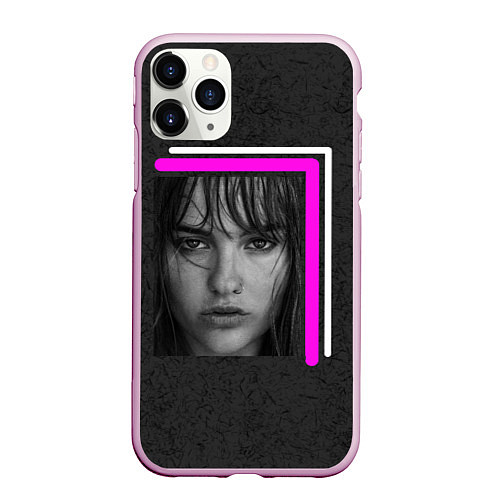 Чехол iPhone 11 Pro матовый Victoria Di Angelis Maneskin / 3D-Розовый – фото 1