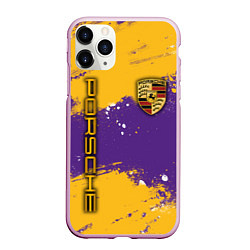 Чехол iPhone 11 Pro матовый PORSCHE- LAKERS COLORS