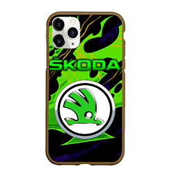 Чехол iPhone 11 Pro матовый SKODA - ОРГАНИЧЕСКИЙ ЗЕЛЁНЫЙ