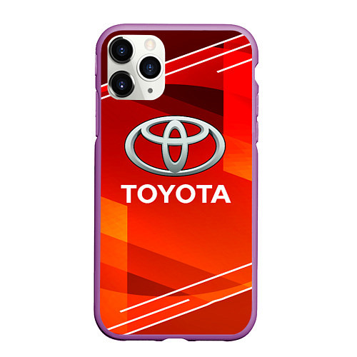 Чехол iPhone 11 Pro матовый Toyota Abstraction Sport / 3D-Фиолетовый – фото 1