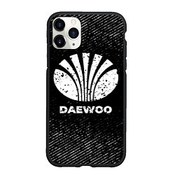 Чехол iPhone 11 Pro матовый Daewoo с потертостями на темном фоне