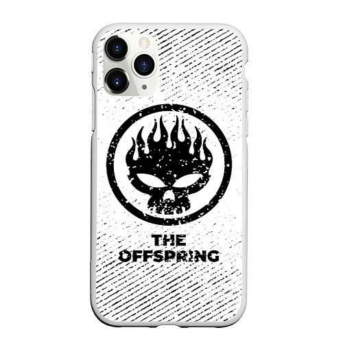 Чехол iPhone 11 Pro матовый The Offspring с потертостями на светлом фоне / 3D-Белый – фото 1