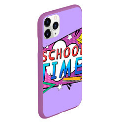 Чехол iPhone 11 Pro матовый School time, цвет: 3D-фиолетовый — фото 2