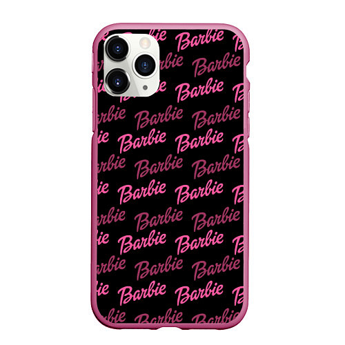 Чехол iPhone 11 Pro матовый Barbie - Барби / 3D-Малиновый – фото 1