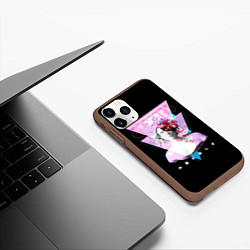 Чехол iPhone 11 Pro матовый Медуза Горгона Бюст, цвет: 3D-коричневый — фото 2