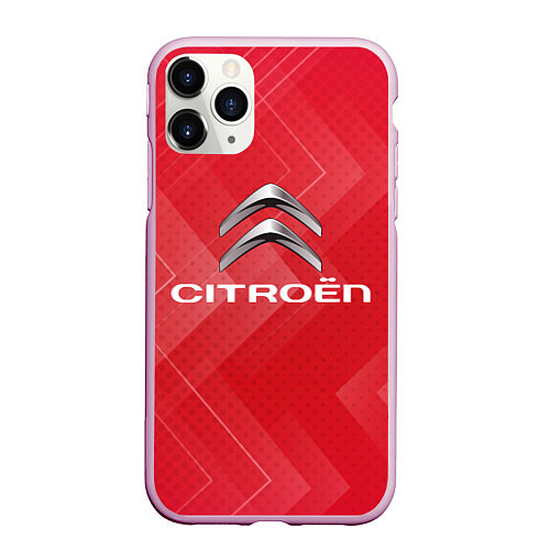 Чехол iPhone 11 Pro матовый Citroёn abstraction / 3D-Розовый – фото 1