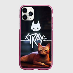 Чехол iPhone 11 Pro матовый Лежащий Бродяга, цвет: 3D-малиновый