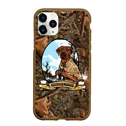 Чехол iPhone 11 Pro матовый Собачий патруль охотник, цвет: 3D-коричневый