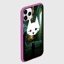 Чехол iPhone 11 Pro матовый Бродяга во дворе, цвет: 3D-фиолетовый — фото 2