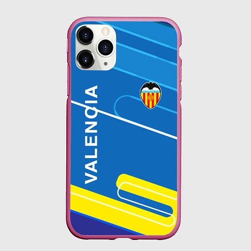 Чехол iPhone 11 Pro матовый Valencia Абстракция / 3D-Малиновый – фото 1