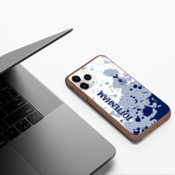 Чехол iPhone 11 Pro матовый Tottenham hotspur Брызги красок, цвет: 3D-коричневый — фото 2