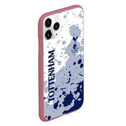 Чехол iPhone 11 Pro матовый Tottenham hotspur Брызги красок, цвет: 3D-малиновый — фото 2
