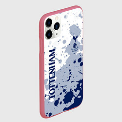 Чехол iPhone 11 Pro матовый Tottenham hotspur Брызги красок, цвет: 3D-малиновый — фото 2