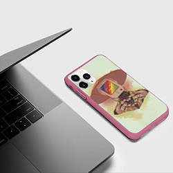 Чехол iPhone 11 Pro матовый Хранитель на позитиве, цвет: 3D-малиновый — фото 2