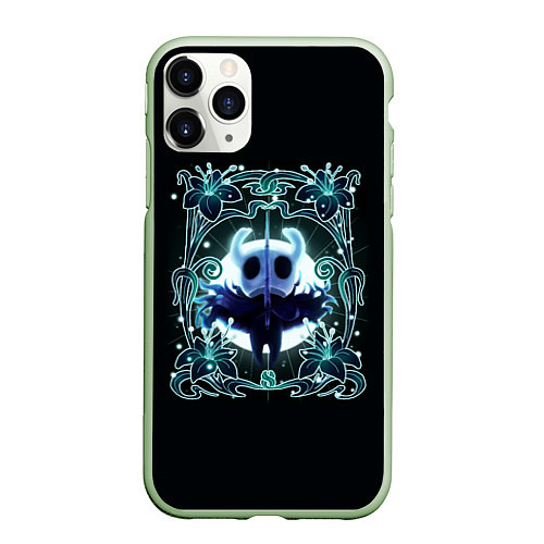 Чехол iPhone 11 Pro матовый Hollow Knight game: рыцарь / 3D-Салатовый – фото 1