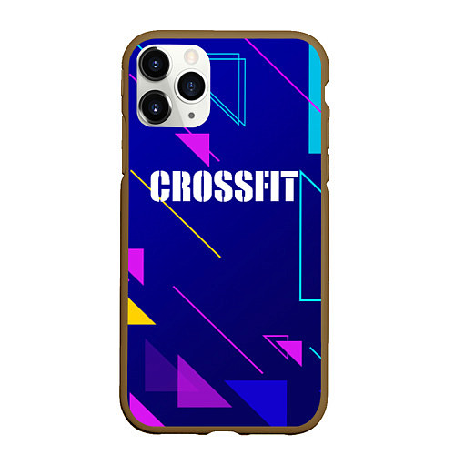 Чехол iPhone 11 Pro матовый Дефрагментация - Crossfit / 3D-Коричневый – фото 1