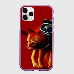Чехол iPhone 11 Pro матовый Бездомный и B-12, цвет: 3D-фиолетовый