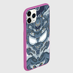Чехол iPhone 11 Pro матовый Костюм серого робота, цвет: 3D-фиолетовый — фото 2