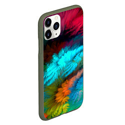 Чехол iPhone 11 Pro матовый Colorful Explosion, цвет: 3D-темно-зеленый — фото 2