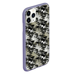 Чехол iPhone 11 Pro матовый Абстрактный камуфляжный, цвет: 3D-серый — фото 2