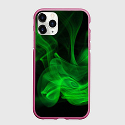 Чехол iPhone 11 Pro матовый Зелёный абстрактный дым