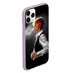 Чехол iPhone 11 Pro матовый David Bowie - Thin White Duke, цвет: 3D-сиреневый — фото 2