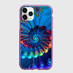Чехол iPhone 11 Pro матовый Фрактальная спираль