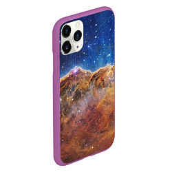 Чехол iPhone 11 Pro матовый Туманность Киля, цвет: 3D-фиолетовый — фото 2