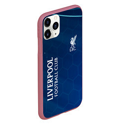 Чехол iPhone 11 Pro матовый Liverpool Соты Абстракция, цвет: 3D-малиновый — фото 2