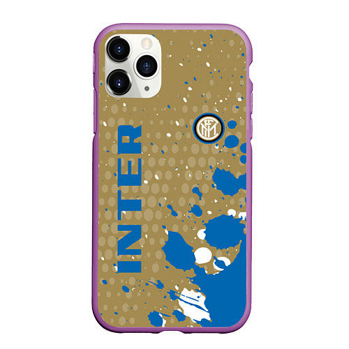 Чехол iPhone 11 Pro матовый Inter Краска / 3D-Фиолетовый – фото 1