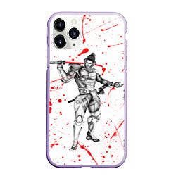 Чехол iPhone 11 Pro матовый Metal gear rising blood, цвет: 3D-светло-сиреневый