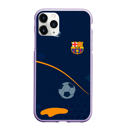 Чехол iPhone 11 Pro матовый Barcelona Абстракция / 3D-Светло-сиреневый – фото 1